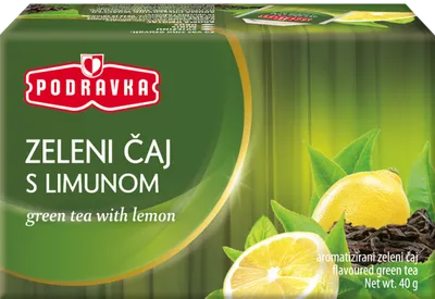 PODRAVKA Zeleni čaj s limunom 40g