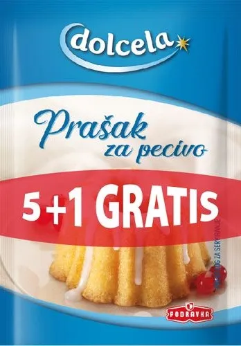 DOLCELA prašak za pecivo 12g 5+1 gratis