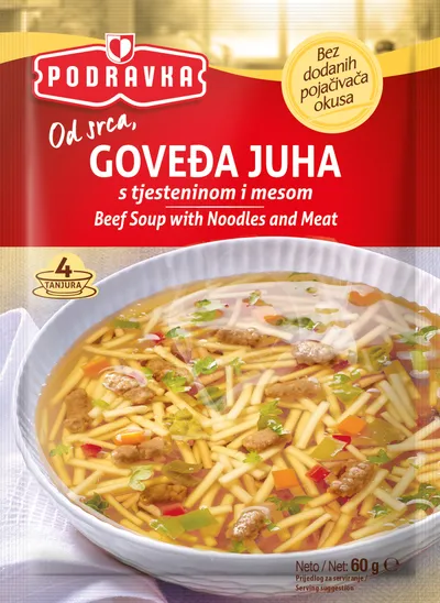 PODRAVKA Goveđa supa sa tjesteninom i mesom 60g