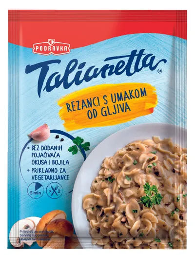 TALIANETTA Rezanci u umaku od gljiva 140g