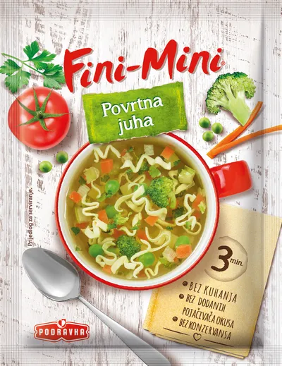 PODRAVKA Fini - Mini bistra povrtna supa s rezancima 16g
