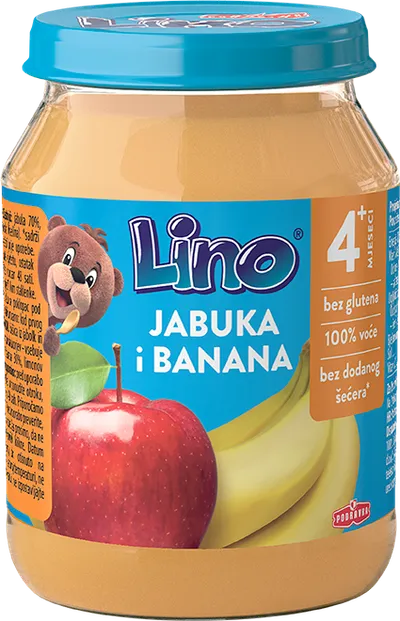 LINO kaša od jabuke i banane 190g