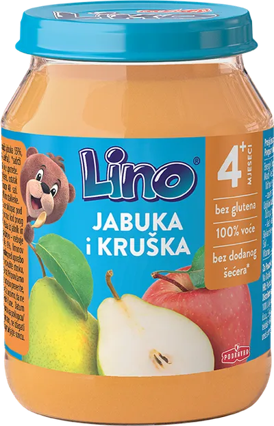LINO kaša od jabuke i kruške 190g