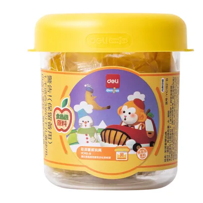 Deli Masa za modeliranje sa jednim šablonom, suši se na vazduhu, 113g, Žuta
