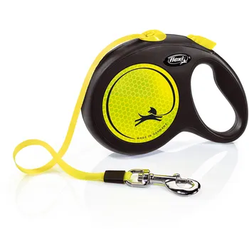 Flexi New Neon Tape Povodac za pse, L, 5m, žuti