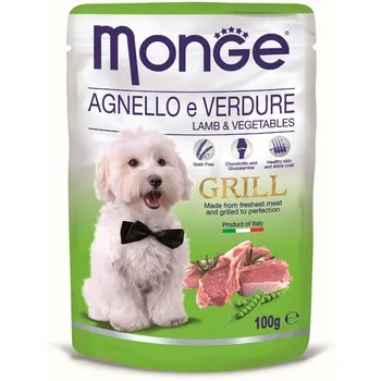 Monge Dog Grill hrana za pse, sos od jagnjetine i povrća, za odrasle, 100g