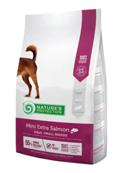 NATURE'S PROTECTION Suha hrana za pse Mini Extra Salmon Adult Small 7.5kg