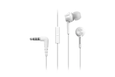 Panasonic RP-TCM115E Slušalice sa mikrofonom Bubice 3,5 mm konektor Bijele