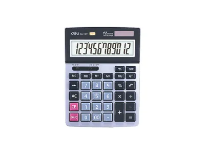 Deli stolni kalkulator E1671, 185x135x38mm