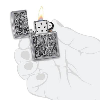 Zippo Upaljač Skull and Angel Emblem Design 49442