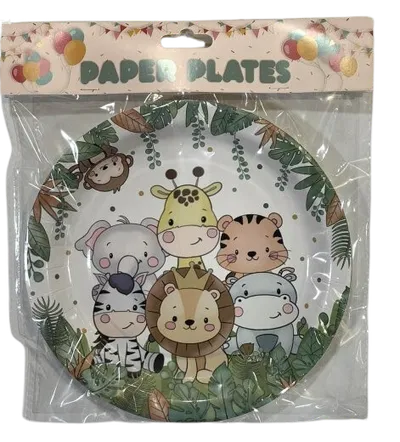 Set papirnih tanjira Jungle, 23 cm, 6 komada