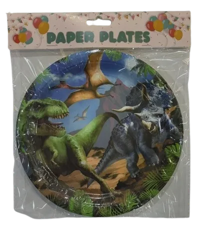 Papirni tanjiri Dinosaur, 23 cm, 6 komada