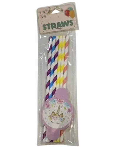 Set slamki sa dekoracijama Unicorn, 6 komada