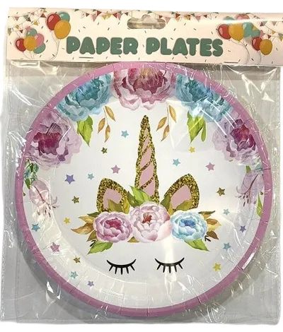 Set papirnih tanjirića Unicorn, 23 cm, 6 komada