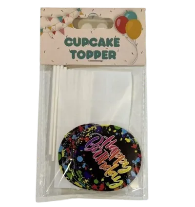 Set ukrasa za mafine Neon, 12 komada
