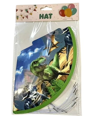 Set dječijih kapica za rođendan Dinosaur, 6 komada