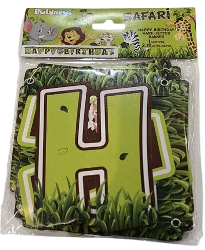 Rođendanski baner Happy Birthday Safari, 2.10m