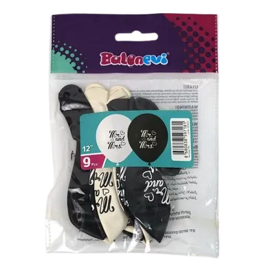 Balonevi Set balona Mr&Mrs, 30cm, 9 komada