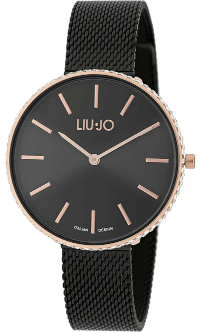LIU JO Ženski ručni sat TLJ1416, Kvarcni mehanizam, Crno kućište, Crni