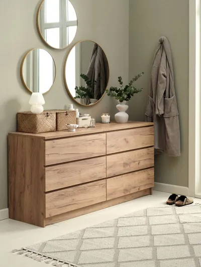 Linnea Komoda s 3+3 ladice, Hrast