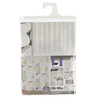 TENDANCE Zavjesa za kupanje 180x180cm/12 pp, Belah kuka pjeva intemporelle