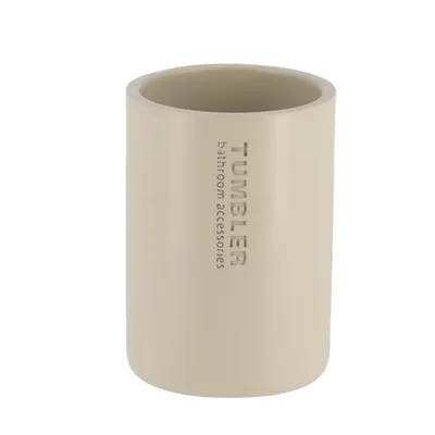 TENDANCE Čaša za četke 7,5x10,7 cm poliresin, bež