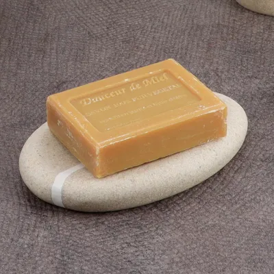 TENDANCE Držač za sapun s efektom kamena 2x11,5x10 cm poliresin, bež