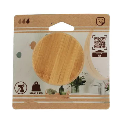TENDANCE Samoljepljiva kuka 6,5 ​​cm bambus