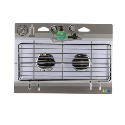 TENDANCE Pravougaoni vakuum za police 25x10,5x11cm metalni, srebrni