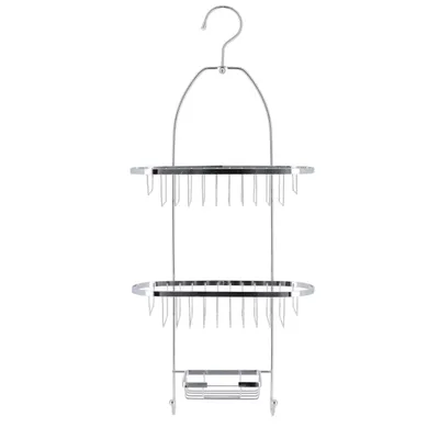 TENDANCE Viseća polica 26x11x63cm metalna, srebrna