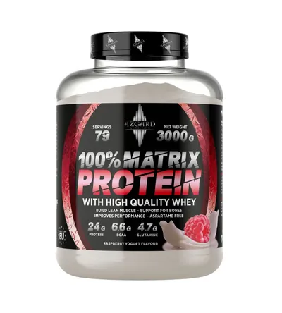 Azgard, Matrix Whey Protein, 3000 g, Malina-jogurt