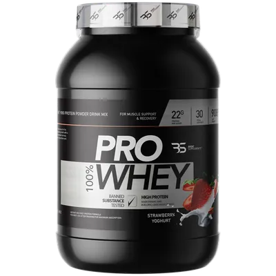 Basic Supplements, PRO Whey, 908 g, Jagoda-jogurt