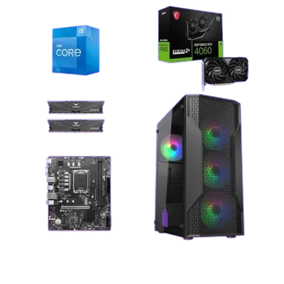 Start Desktop računar Horizon, i5 12400F, 32GB DDR4, 512GB SSD, RTX 4060, Windows 11 Pro, Office 2021, Crni