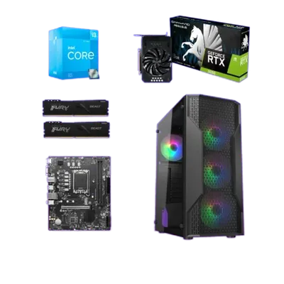 Start Desktop računar Lumix, i3 12100F, 16GB DDR4, 512GB SSD, RTX 3050, Windows 11 Pro, Office 2021, Crni