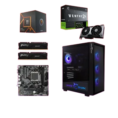 Start Desktop računar Obsidian, Ryzen 7 7700, RTX 5070, 32GB DDR5, 1TB SSD, Windows 11 Pro, Office 2021, Crni
