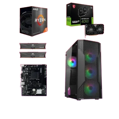 Start Desktop računar Phoenix Lite, Ryzen 5 5500, RTX 4060, 32GB DDR4, 512GB SSD, Windows 11 Pro, Office 2021, Crni