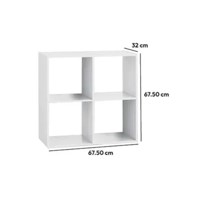 FIVE Regal sa 4 police MIX&MODUL 67,5x32x67,5cm, Bijela