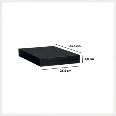 FIVE Zidna polica FIXY 23,5x23,5x3,8 cm mdf/drvo, Crna