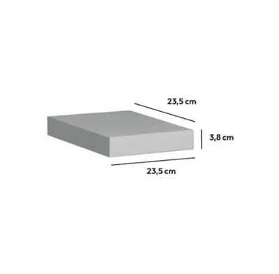 FIVE Zidna polica FIXY 23,5x23,5x3,8 cm mdf/drvo, bijela