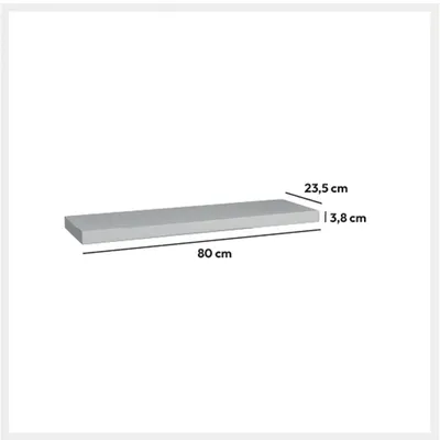 FIVE Zidna polica FIXY 80x23,5x3,8 cm mdf/drvo, bijela