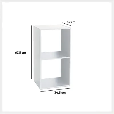 FIVE Stalak sa 2 police MIX&MODUL 34,5x32x67,6cm, Bijeli