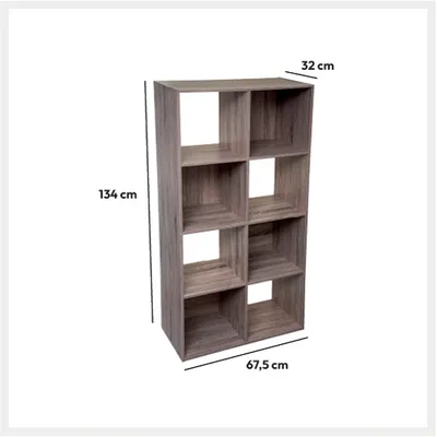 FIVE Regal sa 8 polica MIX&MODUL 67,5x32x134cm, Bež