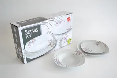 SIGMA Porculanski servis 18/1 Cvijet, Bijeli
