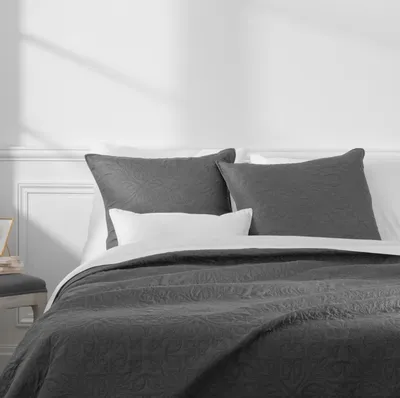 ATMOSPHERA Set prekrivača 260x240cm + 2 jastučnice 60x60cm, Poliester, Siva