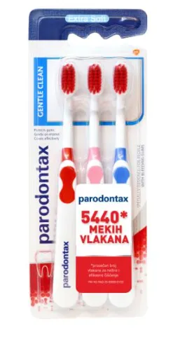 Parodontax TB četkice za zube, 3 komada, Gentle Clean trio pack, bijele