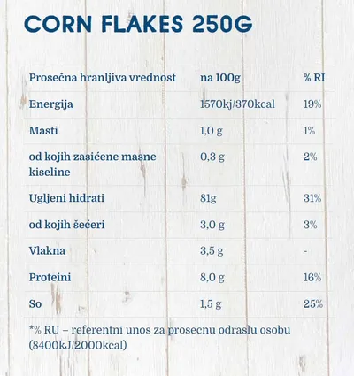 FUN&FIT Kukuruzne pahuljice 250g