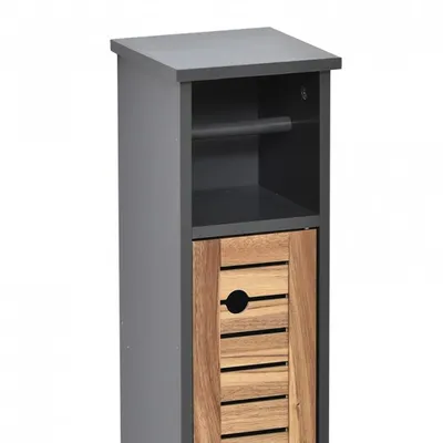 Držač za toaletni papir TENDANCE od akacije sa prostorom za odlaganje 18x18x75 mdf