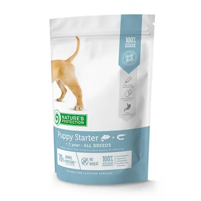 NATURE'S PROTECTION Suha hrana za pse Puppy Salmon s krilom 2 kg