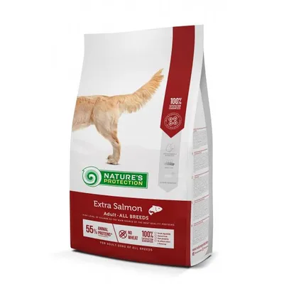 NATURE'S PROTECTION Suha hrana za pse Adult Extra Salmon 2kg