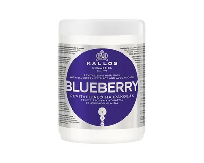 KALLOS maska ​​za kosu s mirisom borovnice, 1000 ml